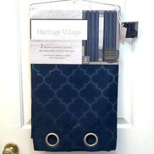 Heritage Village 2 Panel Grommet Curtains